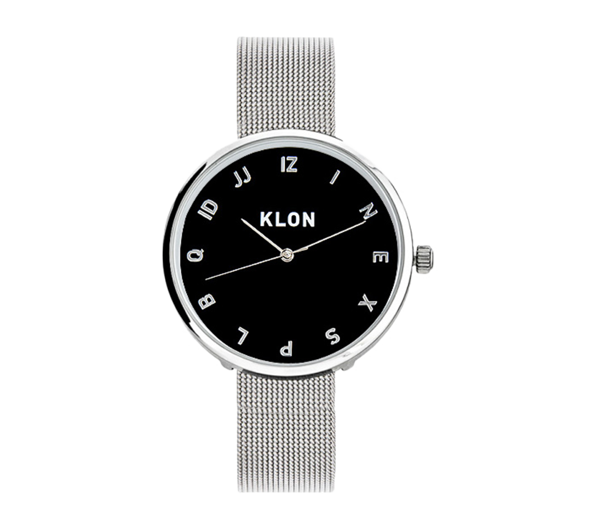 KLON MOCK NUMBER -SILVER MESH-【BLACK SURFACE】Ver.SILVER 33mm