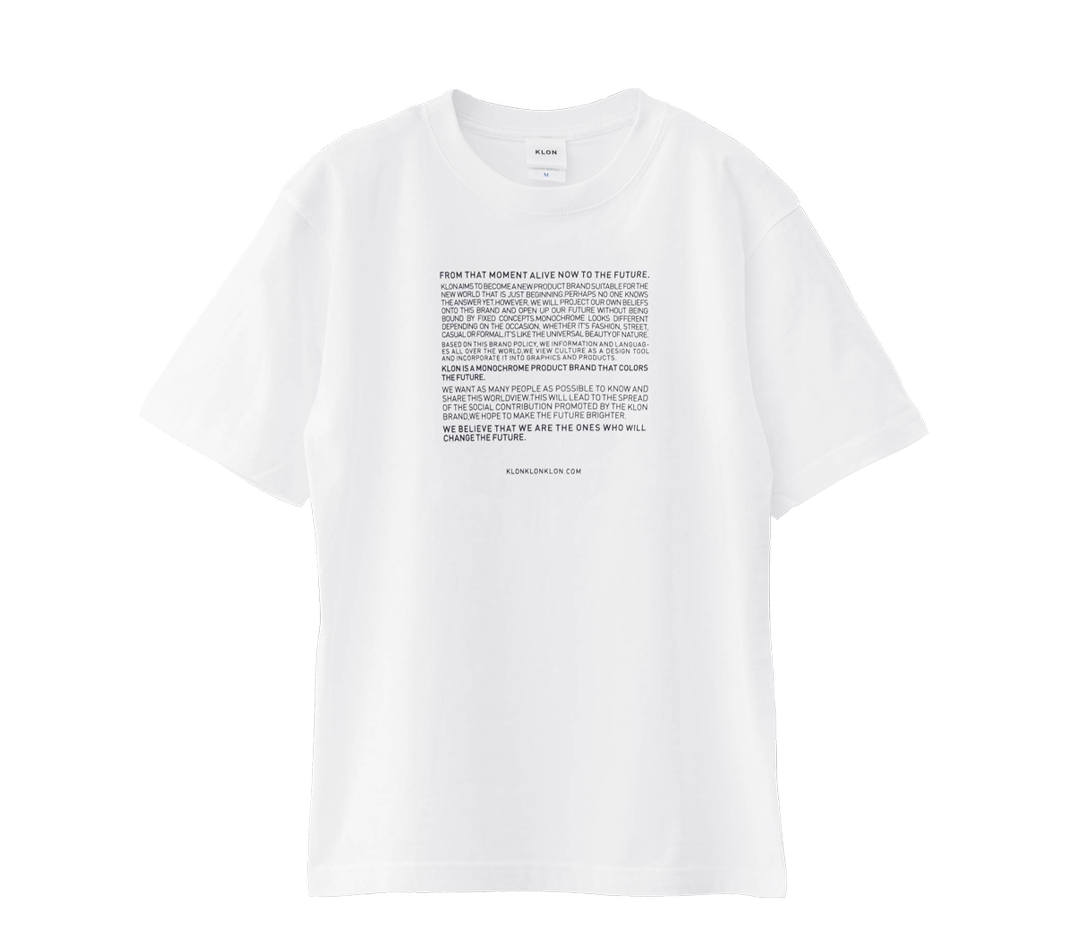 KLON Tshirts MESSAGE LABEL WHITE