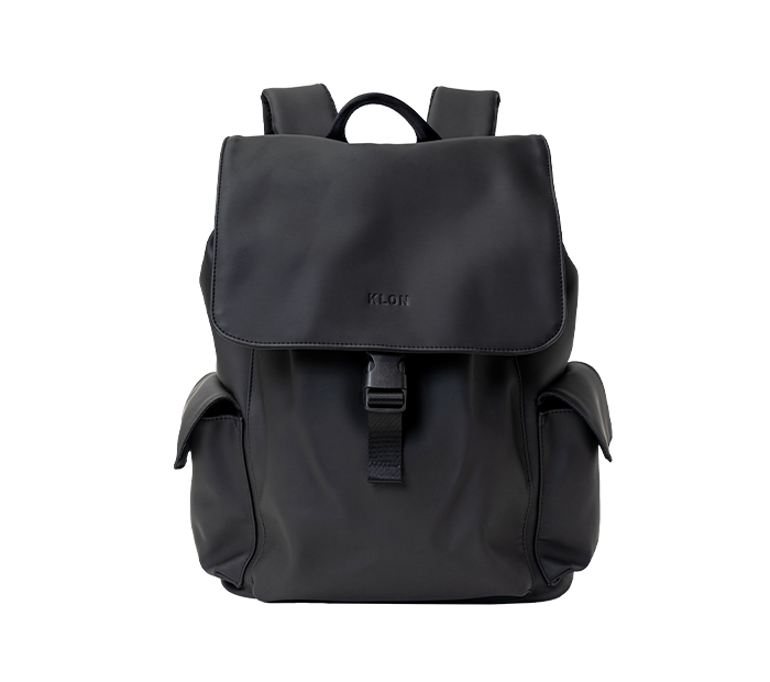 KLON MATTE COATED RUCK SACK-TRA BLACK