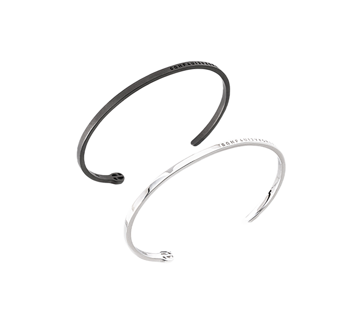 KLON BANGLE SERIAL 96 (SILVER S �� BLACK L)